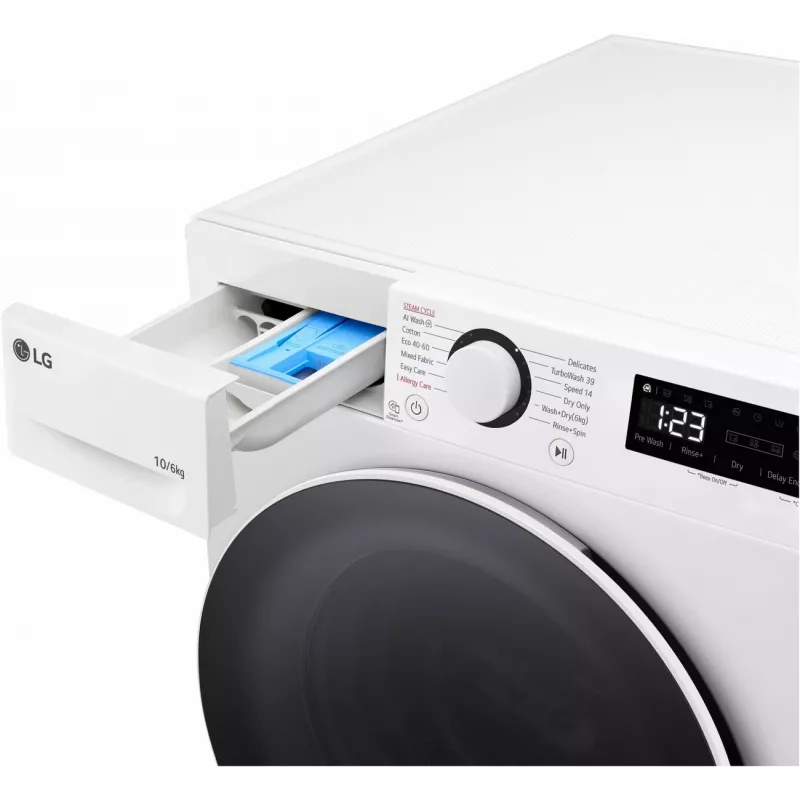 LG F4DR510S0W Waschtrockner 10 kg 1400 U/min Weiß