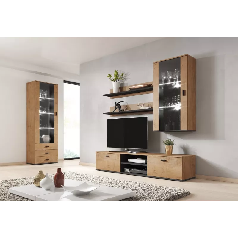 Cama set of two shelves 125cm SOHO lefkas oak/Schwarz