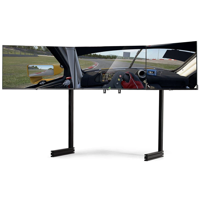 Next Level Racing Elite freistehender Dreifach-Monitorständer, 21–43 Zoll, Schwarz