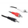 Audiokabel DeLOCK 84000 1,5 m 2xRCA 3,5 mm Schwarz