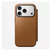 Folio-Hülle Nomad Modern Leather Folio für iPhone 17 Pro, Leder + Aluminium, 6,3 Zoll (16 cm), Tan, 3 Kartenfächer