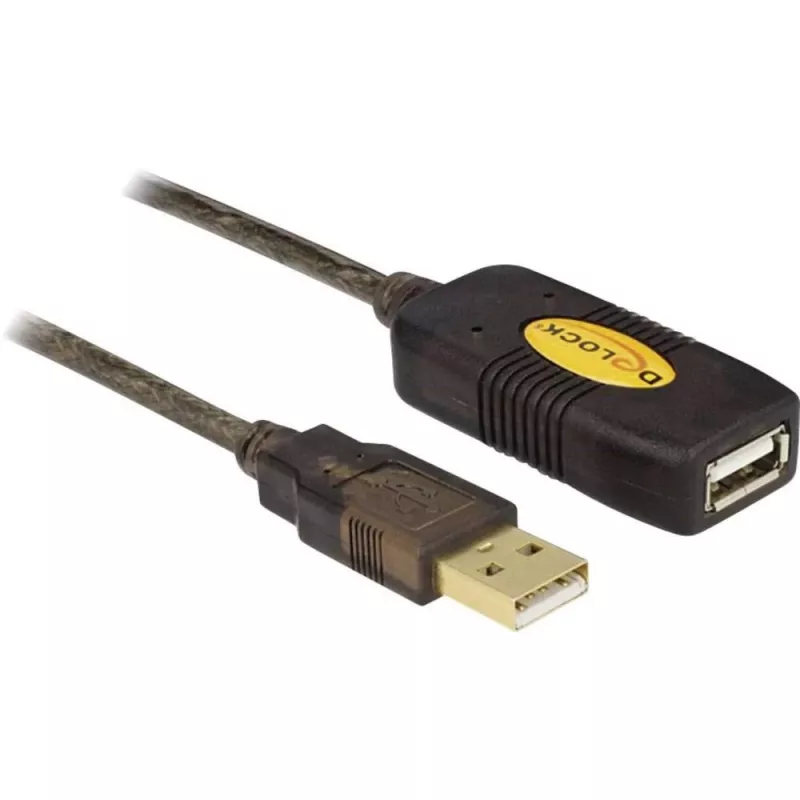 USB-Kabel DeLOCK 30m USB2.0 USB A Schwarz