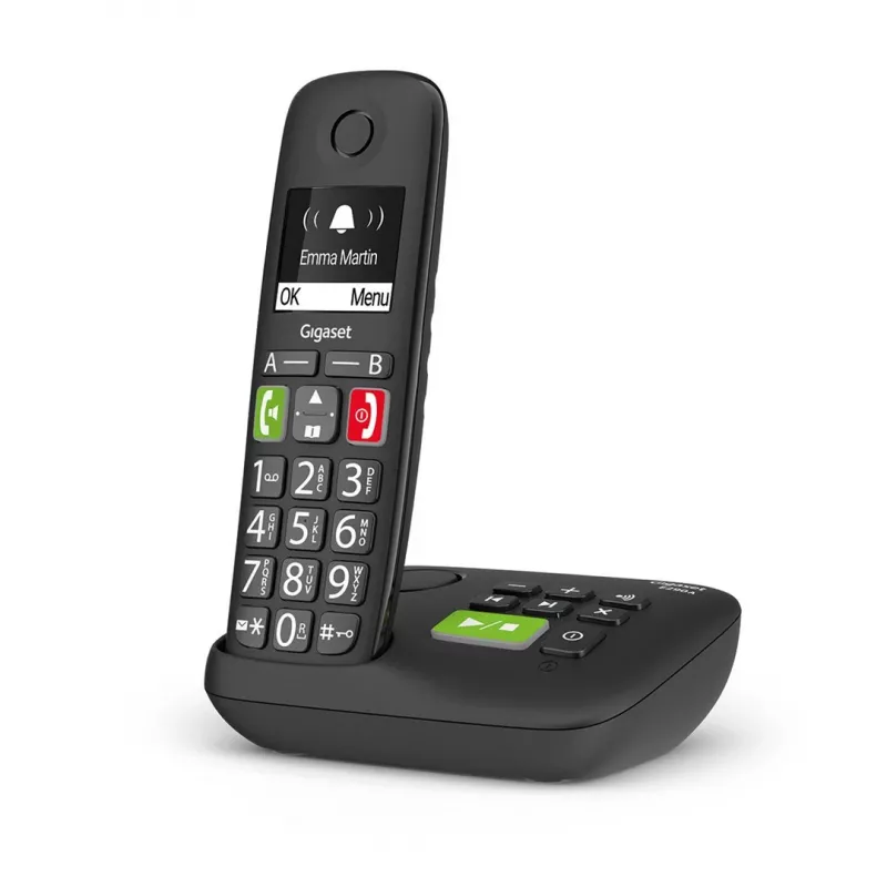 Gigaset E290A Analog-/DECT-Telefon mit Anruferkennung Schwarz