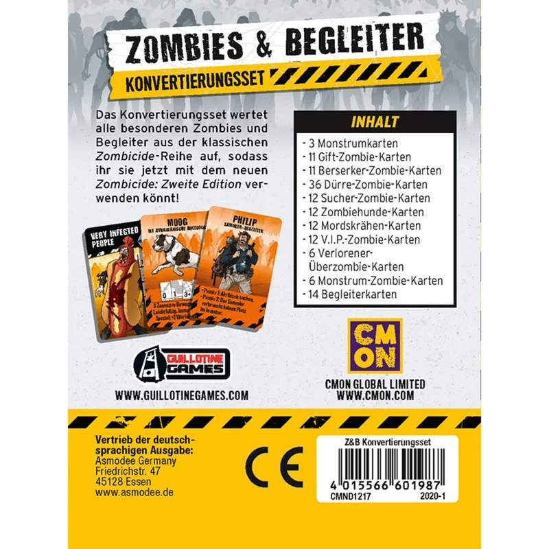 Zombicide 2. Edition - Zombies & Begleiter, Brettspiel-Konvertierungsset