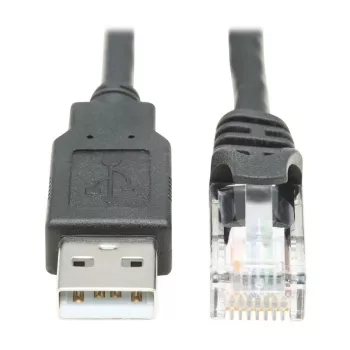 EATON TRIPPLITE USB-A auf RJ45 Rollover-Konsolenkabel M/M - Cisco-kompatibel 250 Kbit/s 1,83 m Schwarz (U009-006-RJ45-X)
