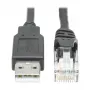 EATON TRIPPLITE USB-A auf RJ45 Rollover-Konsolenkabel M/M - Cisco-kompatibel 250 Kbit/s 1,83 m Schwarz (U009-006-RJ45-X)