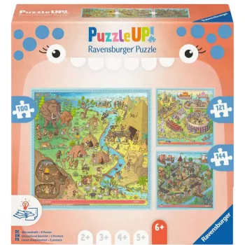Puzzle UP Geschichte - Steinzeit, Altes Rom, Mittelalter 100, 121 und 144 Teile