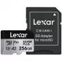 Speicherkarte microSD 256GB C10 A2 U3 V30 205/150MB/s Silver Plus