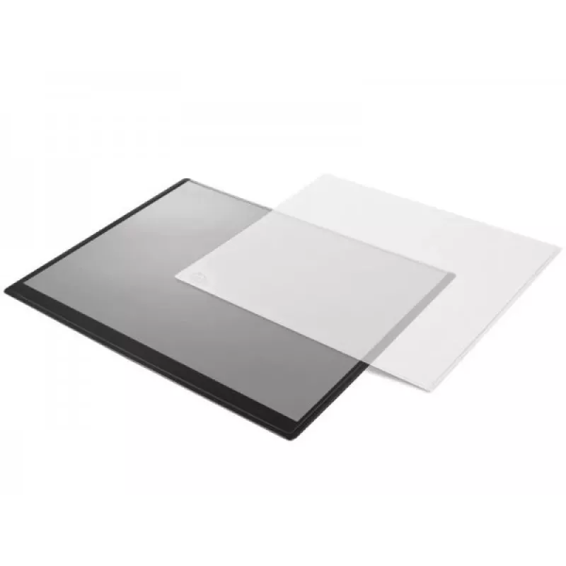 Tischmatte Forpus, 50x63cm, schwarz mit transparenter Abdeckung Erhöht 1010-501