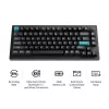Mechanische 75%-Tastatur Keychron Q1 Ultra 8K – USB + RF Wireless + Bluetooth, RGB, Schwarz