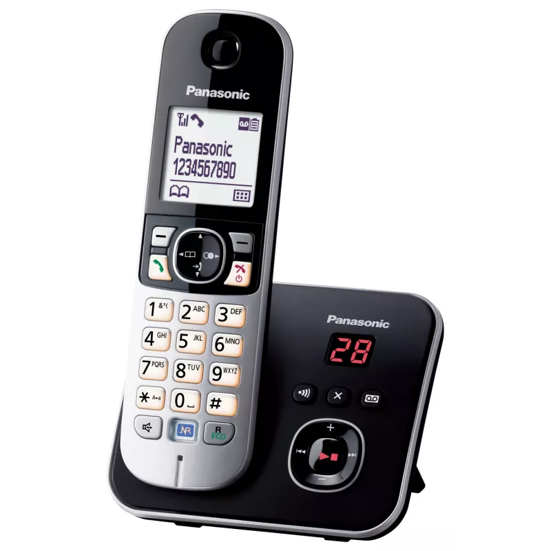 DECT-Telefon Panasonic KX-TG6821GB Schwarz