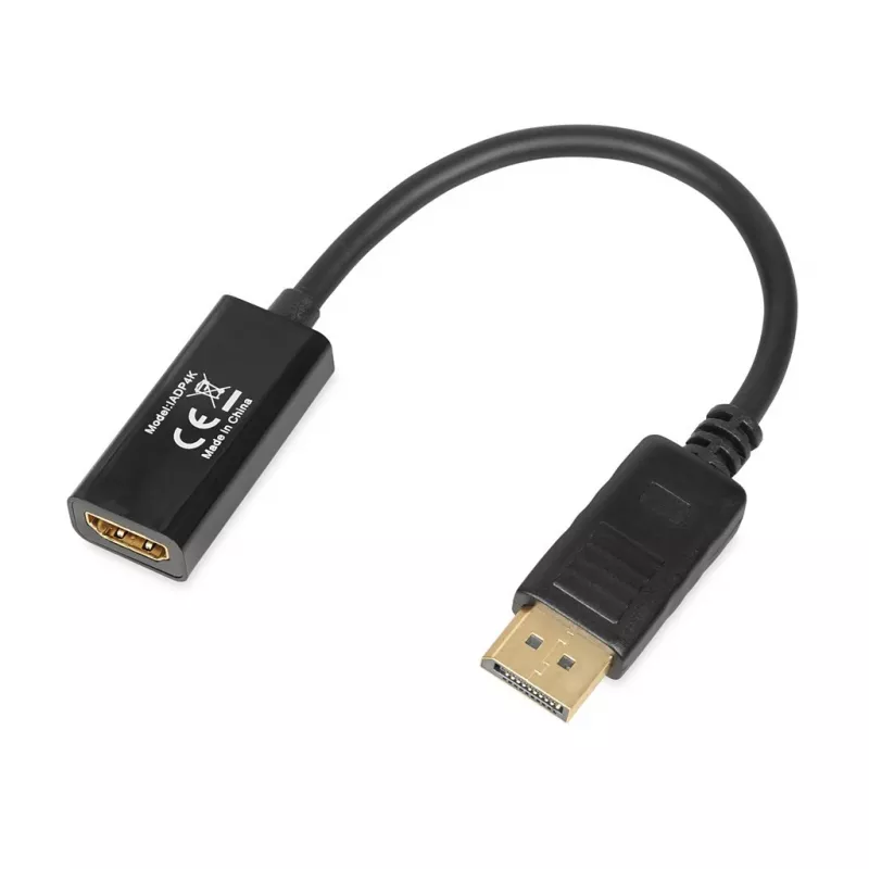 DisplayPort-auf-HDMI-Kabeladapter IBOX iadp4k — DisplayPort (Stecker) auf HDMI (Buchse), gerade Stecker, 4K-Unterstützung, Silber