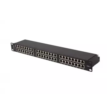 Patchpanel LANBERG PPS5-1048-B 48-Port 1U 19 Zoll Cat5e FTP schwarz