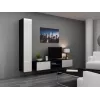 Cama geschlossen Schrank VIGO '180' 180/40/30 weiß/schwarz glänzend