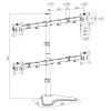 Monitor-Halterung LogiLink BP0046 81,3 cm (32 Zoll) Tisch Edelstahl