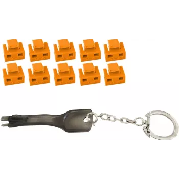 Portblocker ShiverPeaks 08-01035 RJ-45 Orange Sicherheitsschlüssel