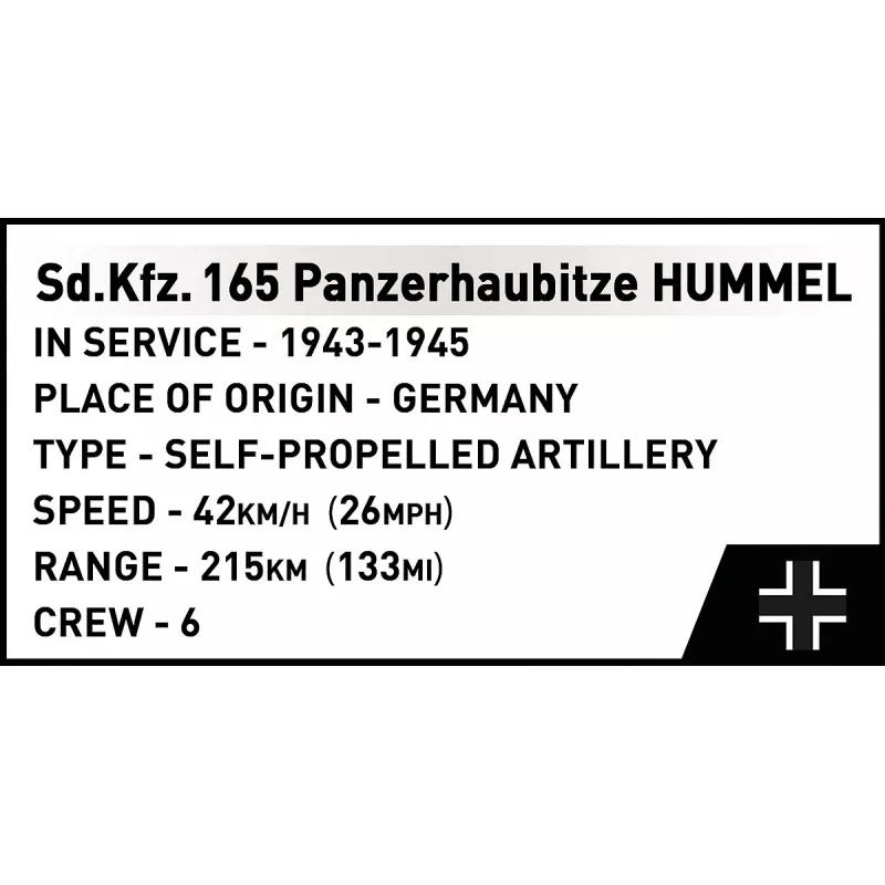 Konstruktionsset Cobi Panzerhaubitze Hummel 1118 Teile Modellbausatz