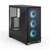 Fractal Design Pop 2 Air Schwarz Solid Midi-Tower-PC-Gehäuse — ATX-Unterstützung, 3x 120 mm Frontlüfter, 2,5/3,5-Zoll-Laufwerksschächte, 215×481×462 mm