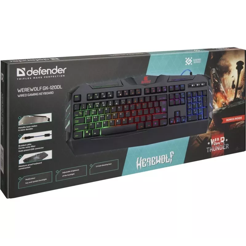 Defender Gaming-Tastatur WEREWOLF GK-120DL