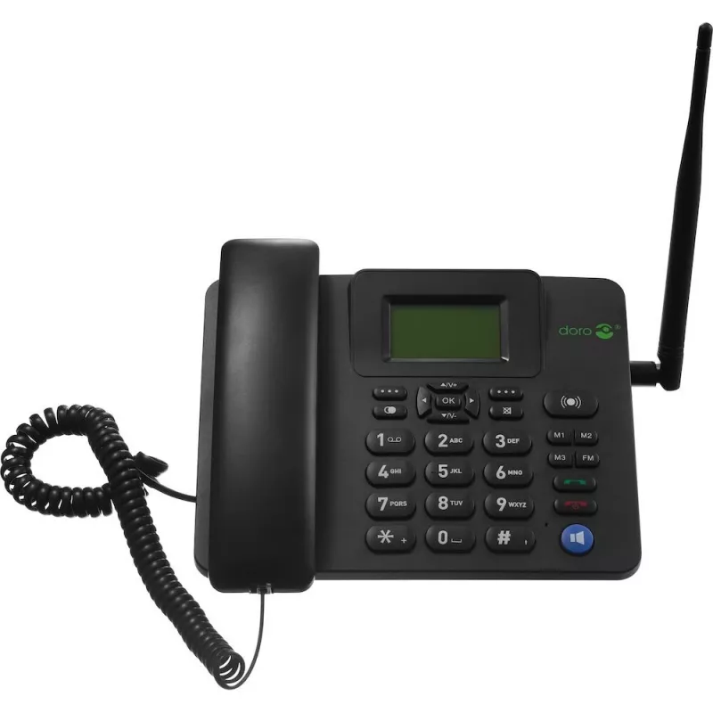 IP-Telefon Doro 4100H Schwarz Kabelgebundenes Mobilteil LCD 128x64 500 Einträge