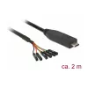 Serielles Kabel DeLOCK 63946 USB 2.0 Type-C 2m Schwarz