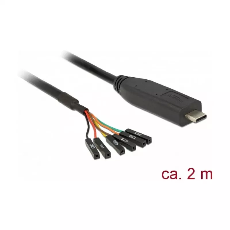 Serielles Kabel DeLOCK 63946 USB 2.0 Type-C 2m Schwarz