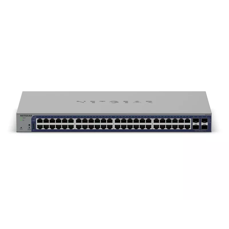 Managed Gigabit Ethernet Switch Netgear GS752TX, 48x RJ-45 10/100/1000, 10G-Unterstützung, 1U Rack, grau