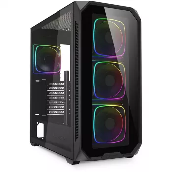 PC-Gehäuse Sharkoon AK5G RGB Midi Tower Schwarz