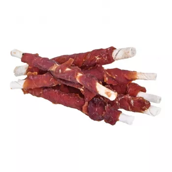 Hundeleckerli PETITTO Duck Kebab 500 g — weiche Trainingshappen mit Entengeschmack, 64 % Protein, 3 % Fett, gluten- und zuckerfrei