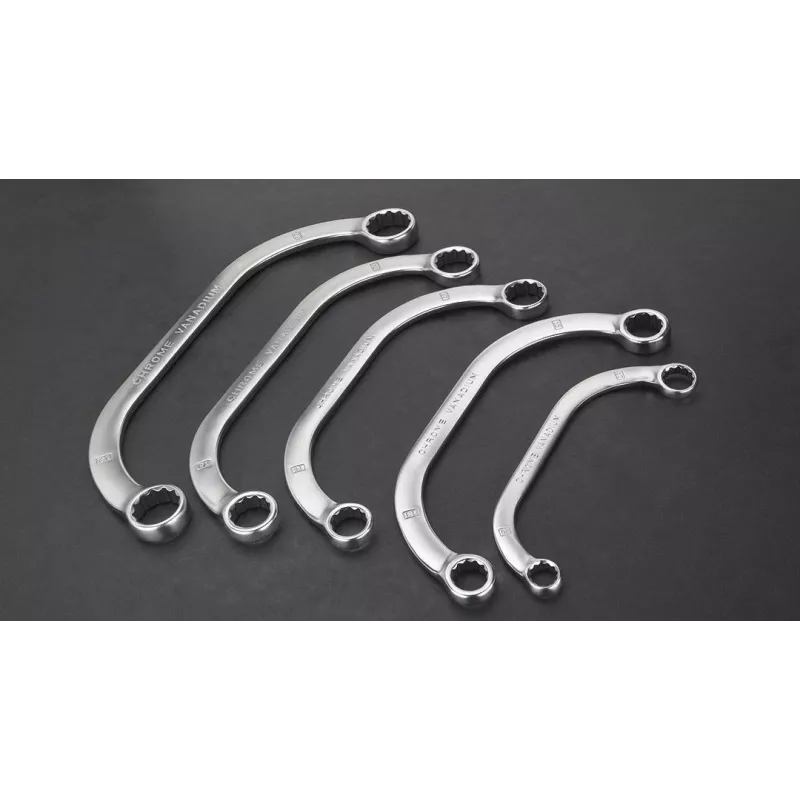 Ringschlüssel NEO Tools TOP-09-176, Größen 17 mm und 19 mm, verchromt
