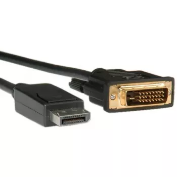 ROLINE - Videokabel - DisplayPort (M) - DVI-D (M) - 1 m (DisplayPort 1.1) - Rändelschrauben - Schwarz (11.04.5771)