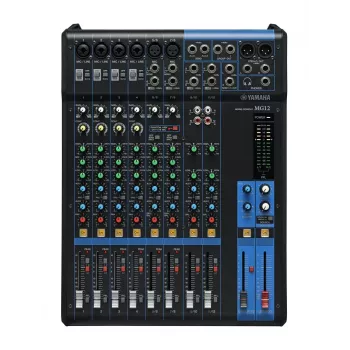 Audio-Mischpult YAMAHA MG12 12-Kanal, 24-Bit-DSP, 192 kHz Abtastrate, 48V Phantomspeisung
