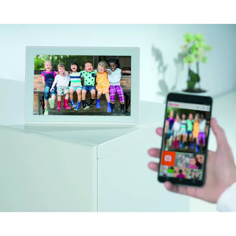 Denver PFF-1515W digitaler Bilderrahmen Weiß 39,6 cm (15,6 inch) Touchscreen Wi-Fi
