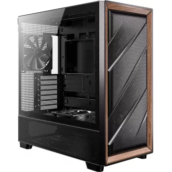 Antec 0-761345-10133-2 Computergehäuse Midi Tower Schwarz Holz