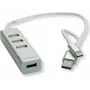 ROLINE 14.02.5037 Schnittstellen-Hub USB 2.0 480 Mbit/s Silber - Weiß (14.02.5037)