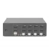 DIGITUS KVM Switch, 4 Port, Dual Display, 4K, DisplayPort®
