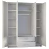Topeshop ROMANA 160 BIEL KPLB bedroom wardrobe/closet 11 shelves 4 Tür(s) weiß