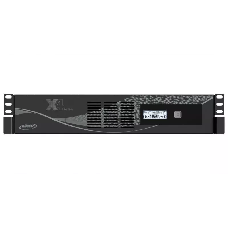 Rackmount USV Infosec X4 2000 RM Plus 2 kVA / 1200 W, 10 Steckdosen Typ F, LCD, Line-Interactive