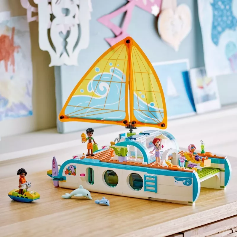 LEGO Friends Spielset Reiseboot-Abenteuer 42664 — 685 Teile, 4 Mini-Puppen, ab 8 Jahren, 260×190×320 mm