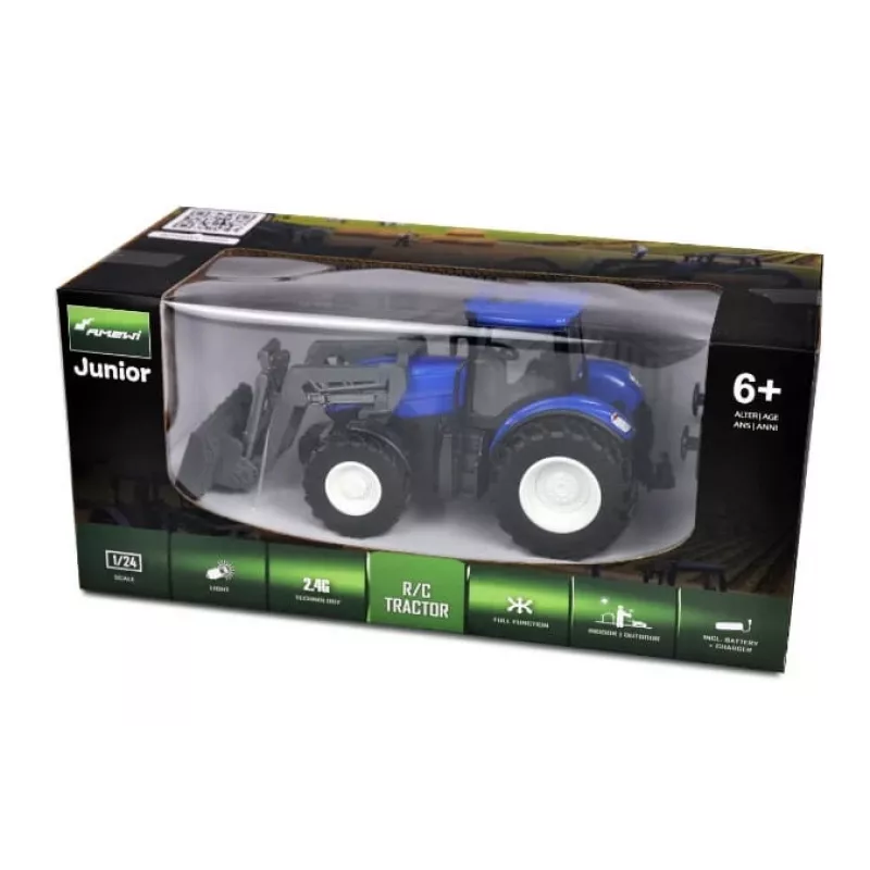 Traktor Amewi Spielzeugtraktor mit Räumschild Elektromotor 1:24