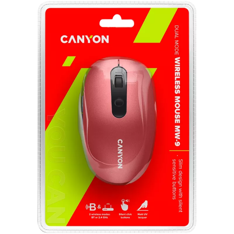 CANYON Maus MW-9 Dual-Mode kabellos Rot