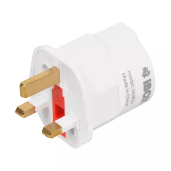 Netzteil IBOX iaukeu Netzladegerät mit austauschbaren UK- (Typ G) und EU-Steckern (Typ E), 100–240 V 50/60 Hz, 7,5 A, weiß