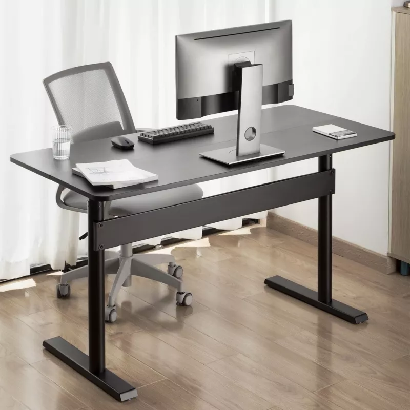 Ergo Bürotisch mit Tischplatte, Gasfeder, höhenverstellbar, für Arbeiten im Stehen und Sitzen, max. Höhe 115 cm, ER