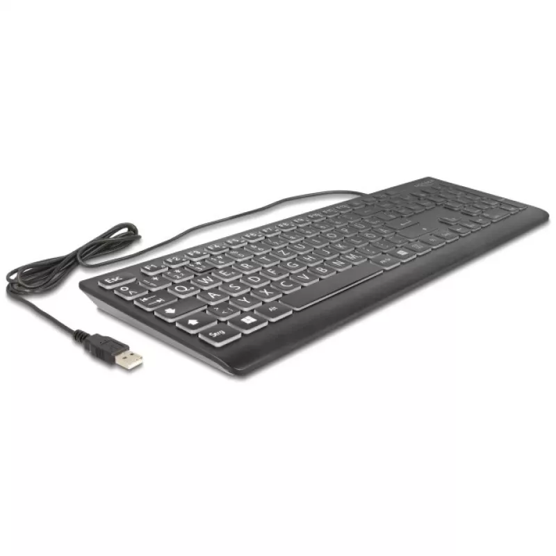 DeLOCK 12170 Tastatur Universal USB QWERTZ Deutsch Schwarz Mechanisch RGB