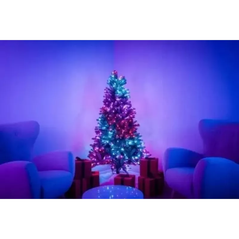 Vorbeleuchteter Weihnachtsbaum Twinkly Regal Tree 1,50 m – 270 RGB LEDs, Wi‑Fi & Bluetooth, IP20, 36 W, grünes Kabel