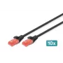Netzwerkkabel Digitus CAT 6 U/UTP 0,5m RJ-45 Schwarz