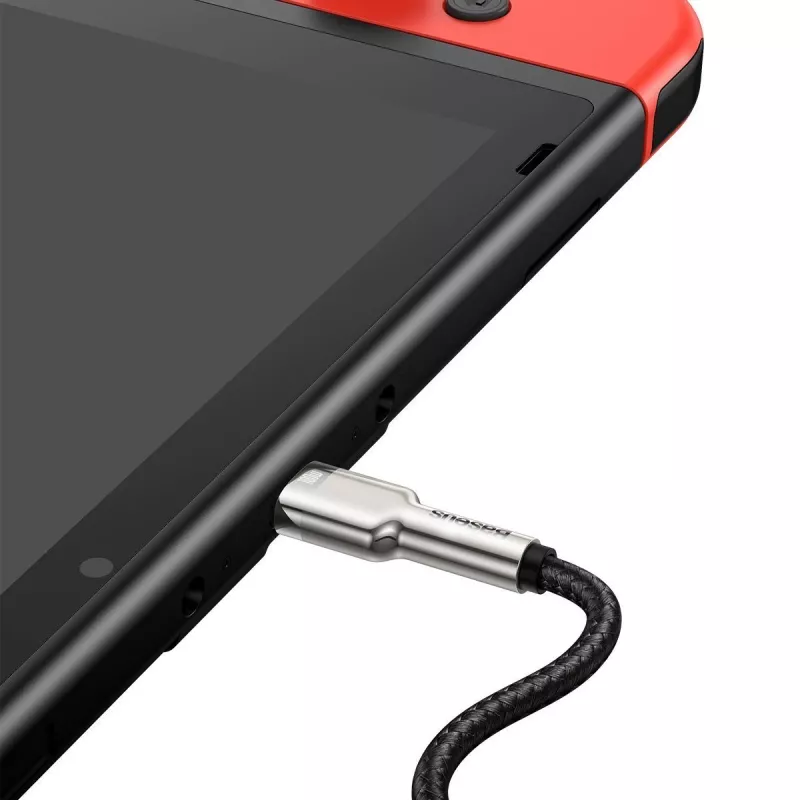 USB‑C auf USB‑C Kabel Baseus Cafule Metal – 2 m, 100W Ladeleistung, USB 2.0 (480 Mbit/s), verzinkte Kontakte, schwarz