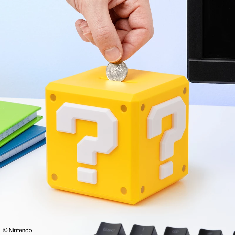 Sparbüchse Paladone Super Mario Frageblock-Design-Münzbank
