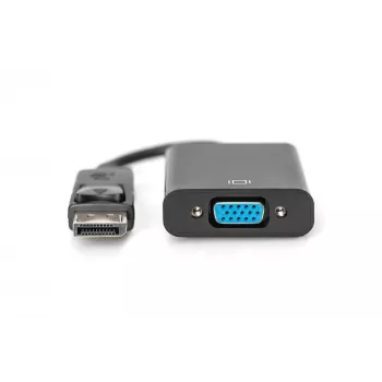 Assmann DisplayPort-Adapterkabel. DP - HD15 M/F. 0,15 m. mit Verriegelung. DP 1.1 kompatibel. UL. bl. ohne Abschirmung. 32AWG (AK-340410-001-S)