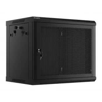 Wandmontierbarer Schrank LANBERG WF01-6409-23B 9U, 60 kg, IP20, 600×450×512 mm, schwarz